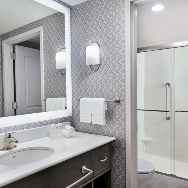 جناح بسريرين كوين بإطلالة على المدينة مع أريكة لذوي الإعاقة، Homewood Suites By Hilton Teaneck Glenpointe 4/4