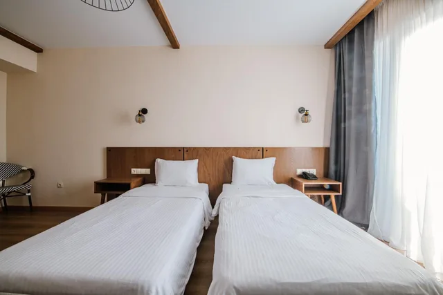 غرفة كبيرة بسرير مزدوج أو سريرين منفصلين في الملحق، Gudauri Inn 2/9