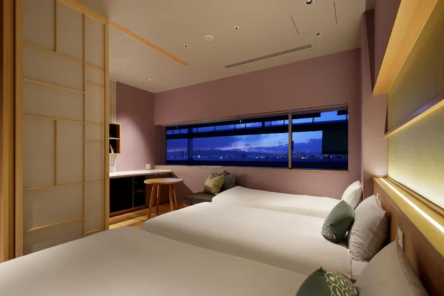 غرفة قياسية بسريرين منفصلين بإطلالة على المدينة، OMO7 Osaka by Hoshino Resort 1/1