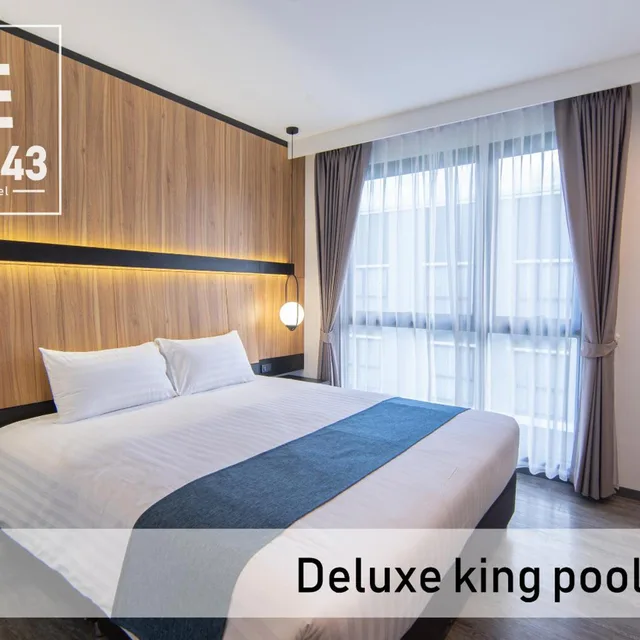 غرفة بسرير مزدوج بإطلالة على المسبح، Gate43 airport hotel Bangkok (SHA Plus+) 2/10