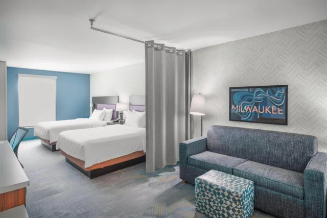 استوديو بسريرين كوين مع أريكة لذوي الإعاقة، Home2 Suites By Hilton Milwaukee Airport 2/5