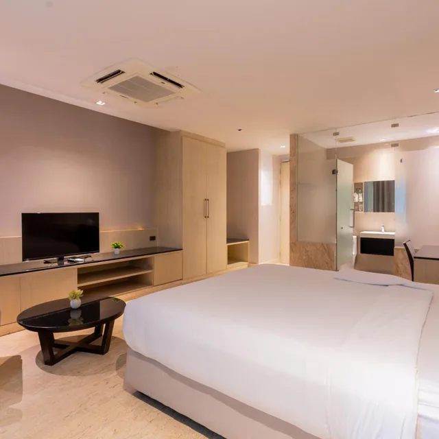 جناح عائلي بسرير كينج بغرفة نوم واحدة، Sukhothai Residence Ruamrudee 1/1