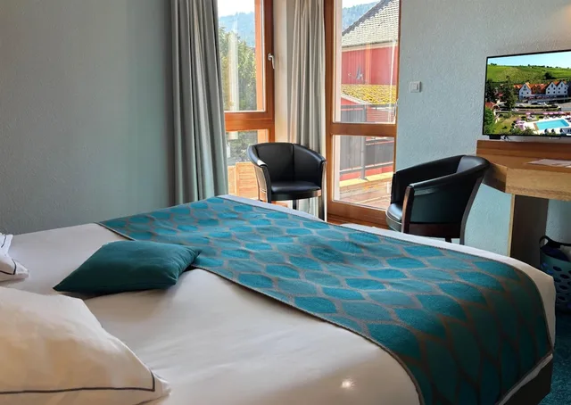 غرفة سوبيريور بسريرين منفصلين بشرفة، Best Western Plus Hotel and SPA Le Schoenenbourg 2/3