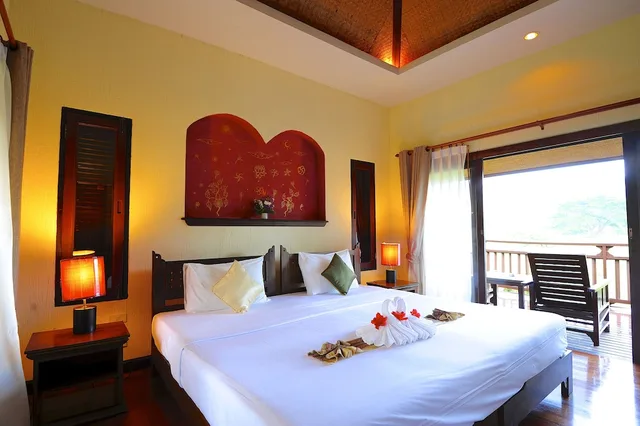 شاليه بسريرين منفصلين بإطلالة على الجبل، Pai Hotsprings Spa Resort 6/10