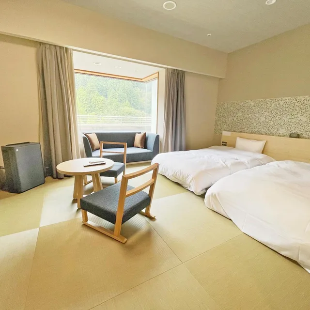 غرفة يابانية عصرية بسريرين منفصلين، Grandvrio Hotel Unazuki Onsen 1/5