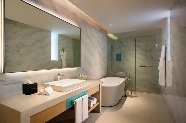 غرفة بريميوم بسرير كينج مع دخول صالة النادي مع دخول الصالة، Holiday Inn Tianjin Xiqing 3/3