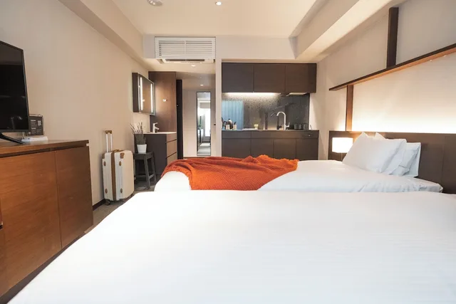 إقامة بسريرين منفصلين مع سرير سحّاب إضافي، KABIN Kyoto 3/10