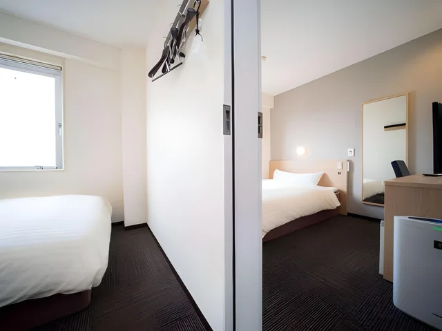 غرفة متصلة قياسية بسريرين مزدوجين بغرفتين، Super Hotel Hachinohe Nagayokocho 1/1