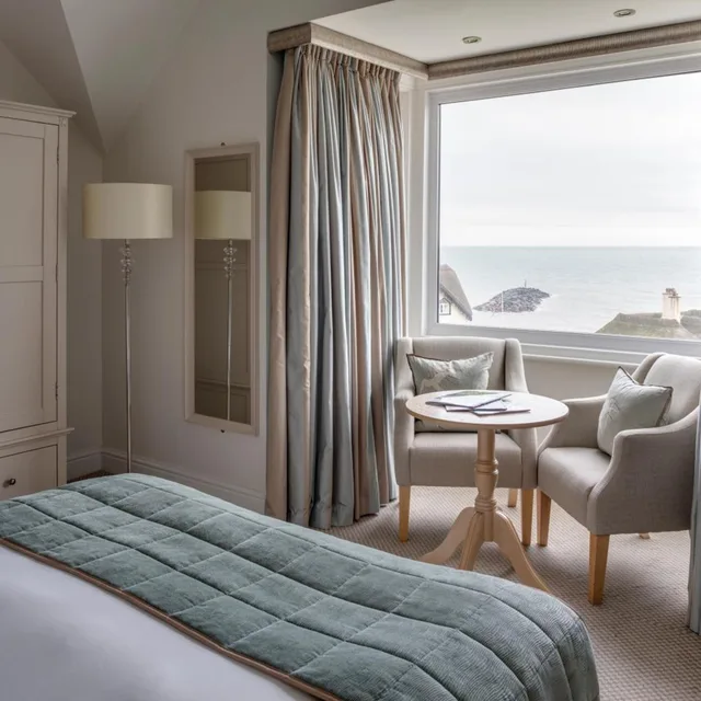 غرفة بسرير مزدوج بإطلالة على البحر، Sidmouth Harbour Hotel 3/8