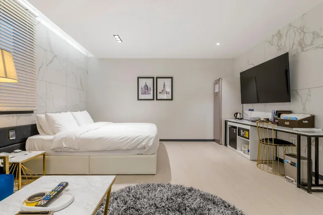 غرفة قياسية بسرير مزدوج، Air Sky Hotel Busan 4/10