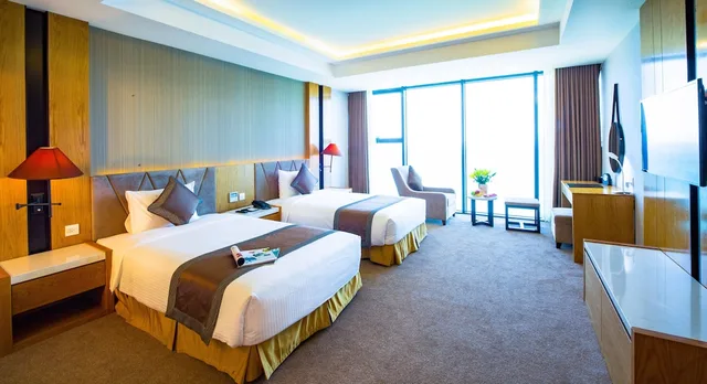 غرفة ديلوكس بسريرين منفصلين بإطلالة على البحر، Muong Thanh Luxury Da Nang Hotel 2/7