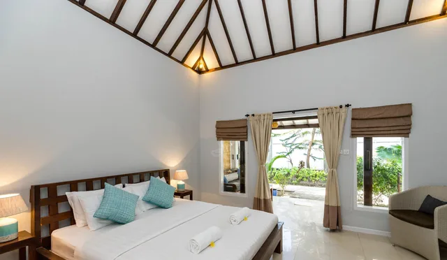 غرفة بسريرين منفصلين بإطلالة على الحديقة، Bale Sampan Bungalows 2/10