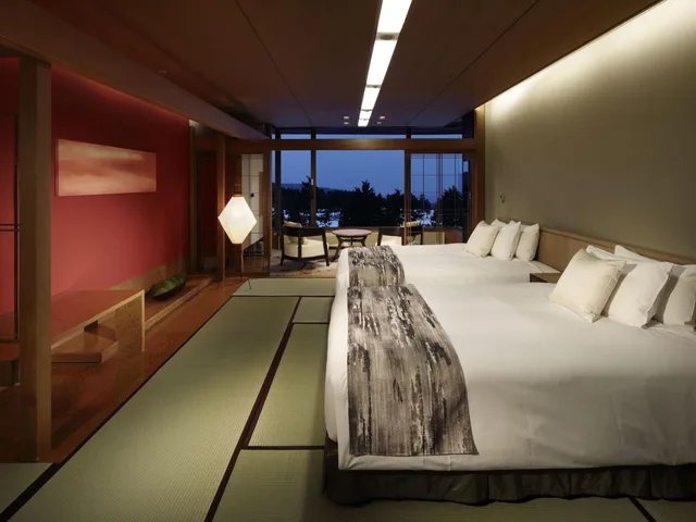 غرفة بريميوم بسريرين منفصلين بأرضية تاتامي في الطابق العلوي، HAKONE YUNOHANA PRINCE HOTEL 6/6