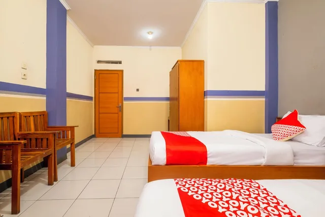 غرفة ديلوكس بسريرين منفصلين، Hotel O Riau Near Gedung Sate Formerly Patradisa 1/5