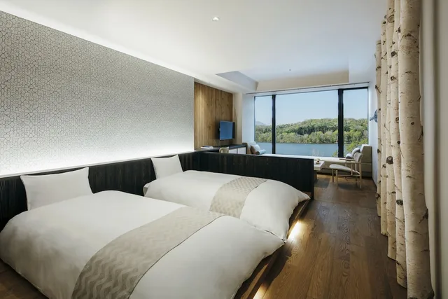 غرفة غربية بثلاثة أسرّة، Hoshino Resorts KAI Poroto 1/2