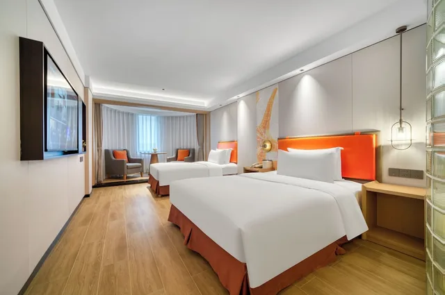 غرفة عائلية ثلاثية بسرير مزدوج وسرير فردي، Hangzhou Haiwaihai Holiday Hotel (ex. Holiday Inn Express Grand Canal) 3/4