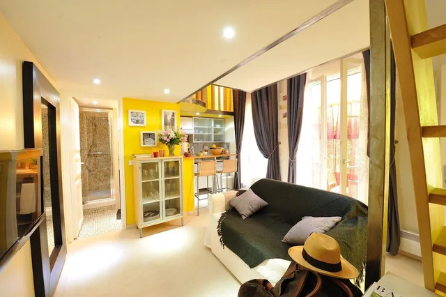 1 Bedroom, Apartment, 1 Double and 1 Single Bed, Sofa, Les Patios Du Marais 1/1