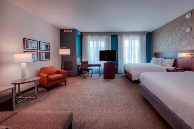 استوديو كبير بسريرين كوين مع أريكة، Residence Inn By Marriott Raleigh Downtown 1/2