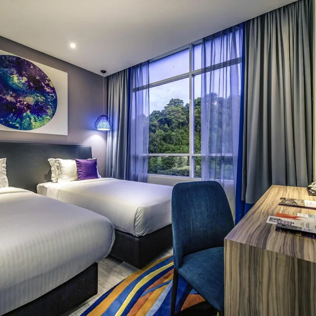 غرفة سوبيريور بسريرين منفصلين بإطلالة على الحديقة، Mercure Kota Kinabalu City Centre 5/10