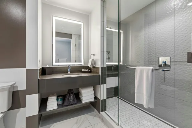 Room, King Bed, Peloton، The Rose Hotel Chicago O Hare Tapestry Collection By Hilton 4/4
