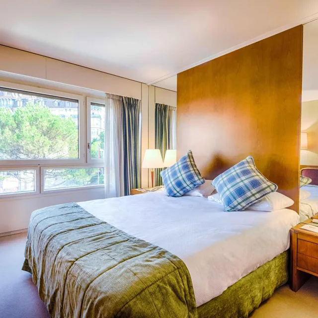 غرفة قياسية بسرير مزدوج، Royal Plaza Montreux Hotel 3/8