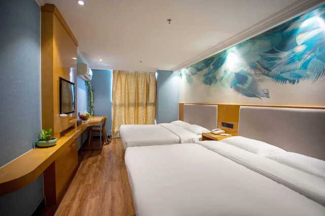 غرفة سوبيريور بسريرين منفصلين وسريرين كينج، GreenTree Inn Jiangyin Zhouzhuang Shiji Avenue Business Hotel 1/3
