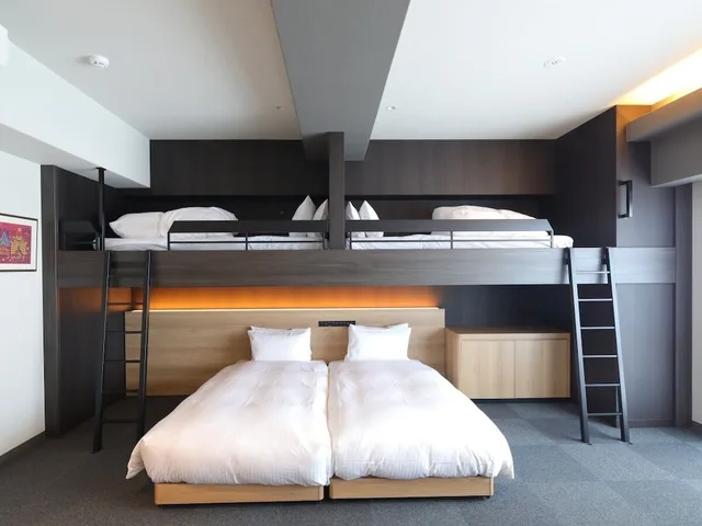 لوفت قياسي بسريرين منفصلين وأسرّة بطابقين مع أريكة، KOKO HOTEL Residence Kyoto Nijo Castle 4/10