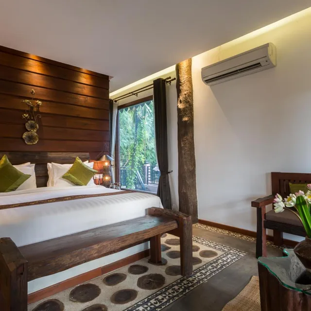 غرفة بريميير ديلوكس بسرير مزدوج بشرفة، JAVA WOODEN VILLA 5/9