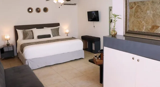 غرفة فاخرة بسرير كينج بإطلالة على المسبح بحمام خاص، Casa Gem B&B 2/10