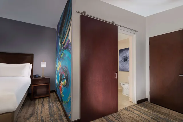 غرفة تنفيذية بسرير كينج مع دخول صالة النادي، Hilton Americas Houston 2/3