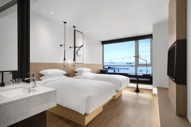 غرفة قياسية بسريرين منفصلين بإطلالة على البحر، Fairfield by Marriott Busan Songdo Beach 6/6