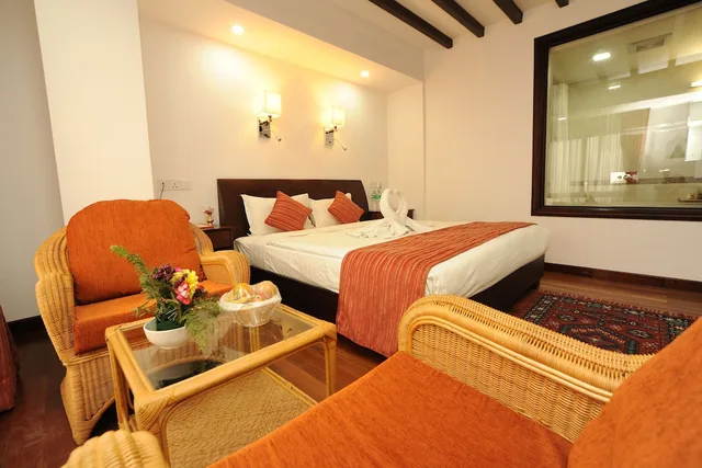 غرفة ديلوكس بسريرين منفصلين بإطلالة على الحديقة، Apsara Boutique Hotel 10/10