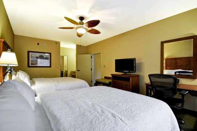 جناح بسريرين كوين مع أريكة بمطبخ، Hampton Inn Suites Charleston 1/3