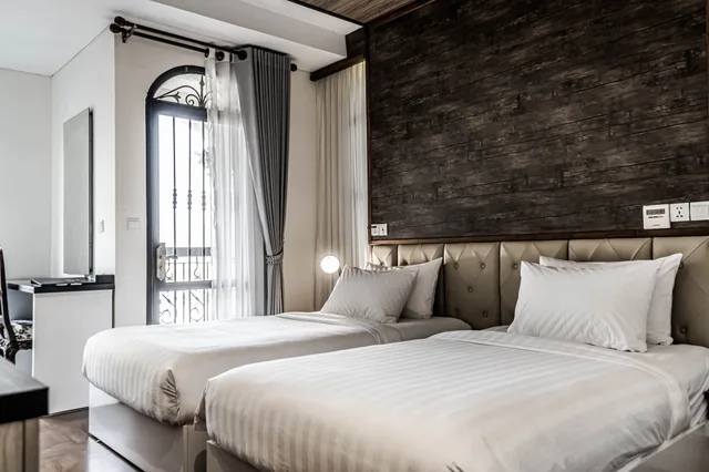 غرفة ديلوكس بسريرين منفصلين بإطلالة على المدينة، LCS Hotel & Apartment 4/9