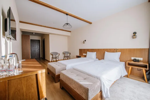 غرفة كبيرة بسرير مزدوج أو سريرين منفصلين في الملحق، Gudauri Inn 1/9
