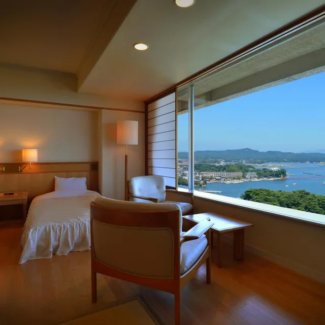 غرفة عائلية بإطلالة على البحر، Hotel Matsushima Taikanso 2/6