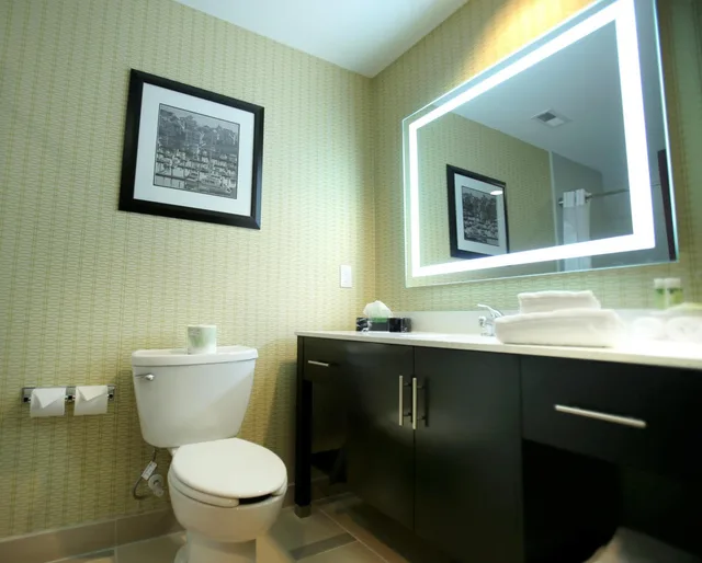 جناح بسرير كينج مع أريكة بمنطقة جلوس، Holiday Inn Express Suites Southport Oak Island Area 1/1