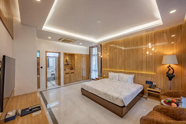 جناح عائلي بسرير كينج وسريرين منفصلين بإطلالة على البحر، Carmelina Beach Resort 4/4