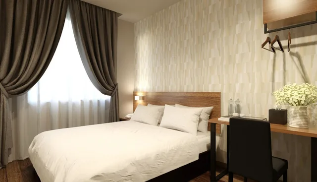 غرفة بسريرين منفصلين، The Square Hotel 2/4
