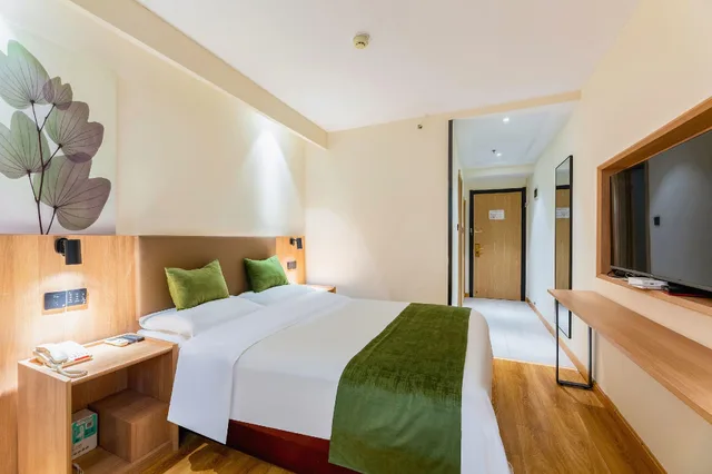 غرفة بسرير مزدوج، GreenTree Inn Handan Train Station Express Hotel 2/2