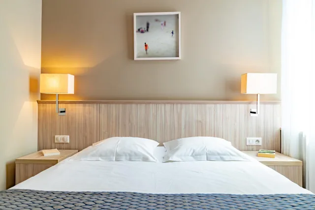 غرفة بسرير مزدوج أو سريرين منفصلين بإطلالة على البحر، Hotel Antinea 4/10