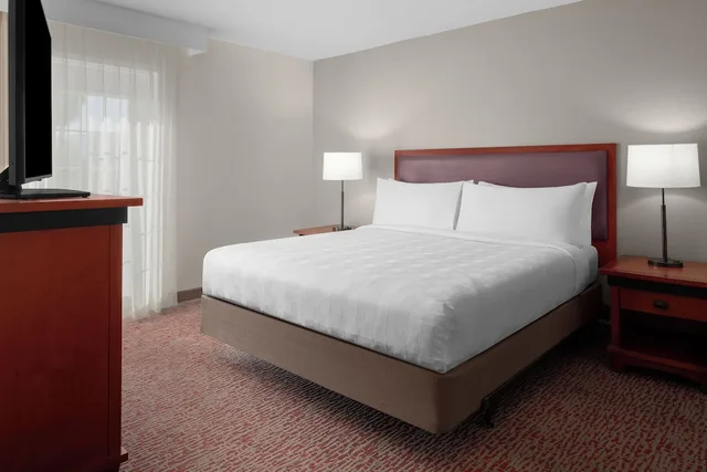 جناح تنفيذي بسرير كينج بشرفة بغرفة نوم واحدة مع أريكة، Larkspur Landing Campbell - An All-Suite Hotel 1/2