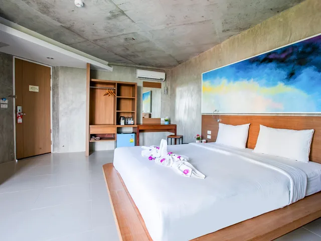 غرفة بريميير فاخرة بإطلالة على الحديقة، B2 Sea View Pattaya Boutique Budget Hotel 1/2