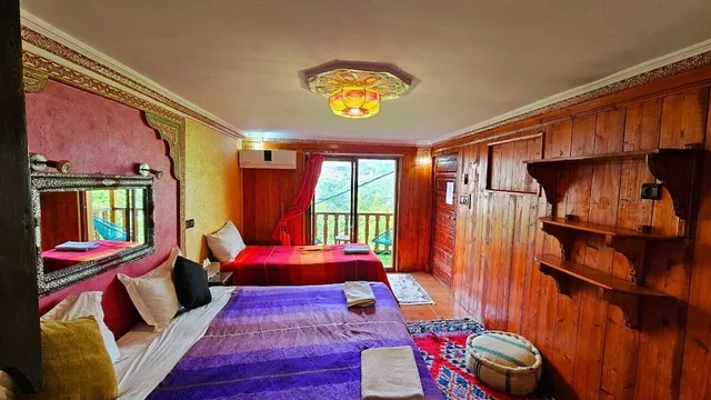غرفة بانورامية بسرير مزدوج أو سريرين منفصلين بإطلالة على الجبل بغرفة نوم واحدة، RIAD ATLAS PRESTIGE 2/10