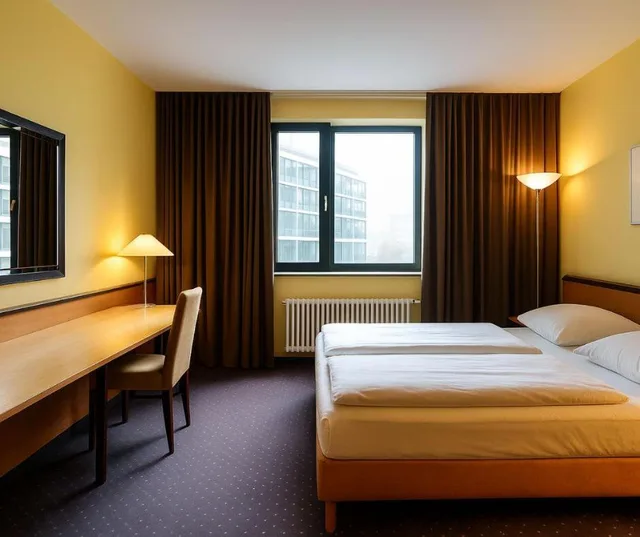 غرفة قياسية بسرير مزدوج، Plaza Hotel and Living Frankfurt 3/9
