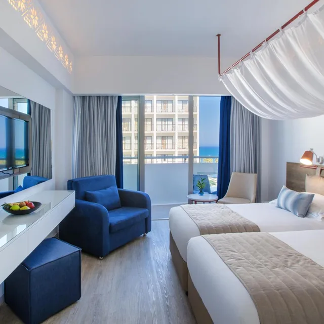 Premium, Superior, Double or Twin Bed, Side Sea View, Lordos Beach Hotel and Spa 2/9