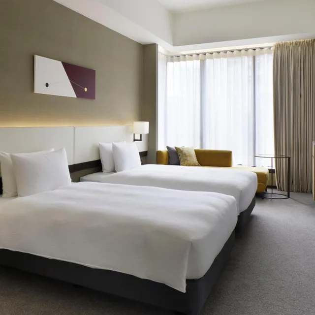 غرفة بسريرين منفصلين بإطلالة على المدينة، MGH Mitsui Garden Hotel Taipei Zhongxiao 1/7