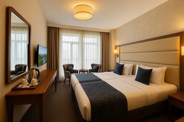 غرفة قياسية بسرير كوين بإطلالة على المدينة، Istanbul Midpoint Hotel 9/10
