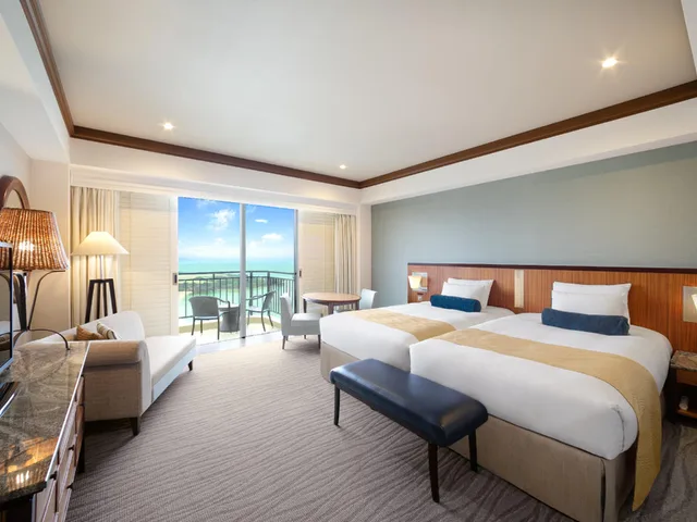 Semi Room, Ocean, 2 Semi Double Beds, Patio, Top Floor، Hotel Nikko Alivila Yomitan Resort Okinawa 1/1