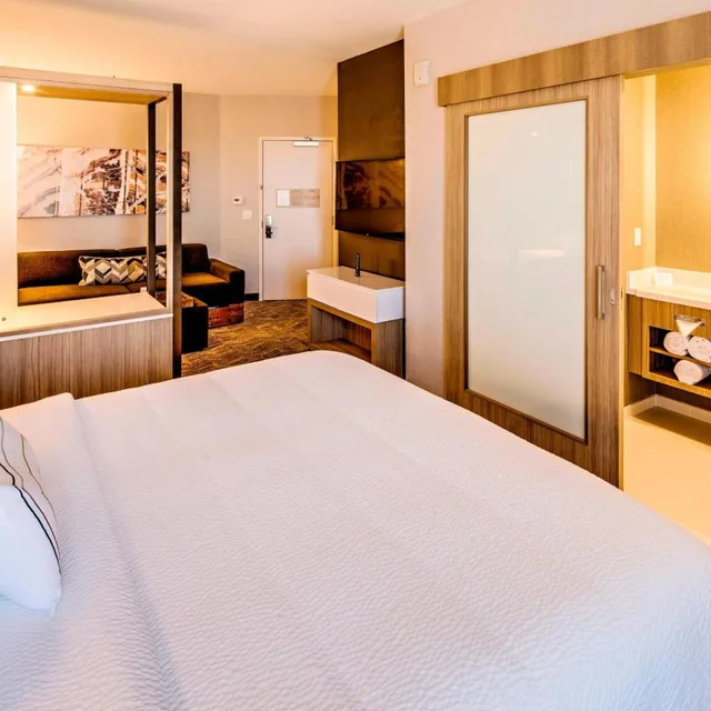 جناح بسرير كينج مع سرير سحّاب إضافي مع أريكة لذوي الإعاقة، Springhill Suites Dayton Vandalia 2/4